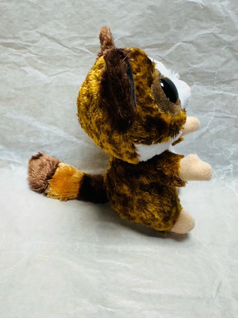 Ty Brown & White Plush Small Pet with Pink Nose